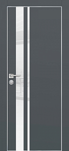 Товар Межкомнатная дверь ПХ-16  AL кромка с 4-х ст. Графит матовый